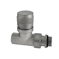 Дизайнерский клапан угловой для радиаторов, ручная регулировка, Tondera 1/2" хром матовый 0620-1500CS00 S.R.Rubinetterie