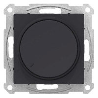 Дизайнерский светорегулятор 600 Вт, для ламп накаливания, карбон, ATN001036 Schneider Electric, диммер, серия Atlas Design