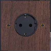 Дизайнерская розетка с заземлением, коричневый, SWBY3CC10 Salvador