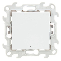 Дизайнерский выключатель с подсветкой Push&Go, белый, 2420204-030, Simon, одноклавишный проходной, серия 24 Harmonie