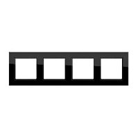 Дизайнерская рамка 4 местная, черный, AC584SW Jung, серия A Creation