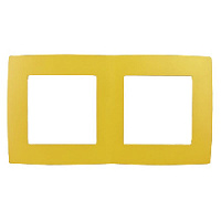 Дизайнерская рамка 2 местная, желтый, Б0019395 Эра, серия 12