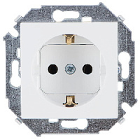 Дизайнерская розетка с заземлением, белый, 1591432-030 Simon, серия 15