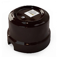 Ретро розетка компьютерная RJ-45 cat.6, коричневый, 32112 Lindas