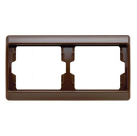 Дизайнерская рамка 2 местная, коричневый, глянцевый, 13630001 Berker, серия Arsys