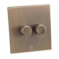 Дизайнерский выключатель диммер Aura Бронза браш, BABR2D Bonze диммер проходной