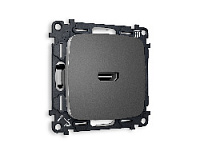 Комплект механизма розетки HDMI 2.0 40V/500mA 2.0GHz 5-18Gbit/s , антрацит серый, MO664010 Ambrella Volt