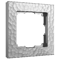 Дизайнерская рамка 1 местная, серебряный, поликарбонат, W0012406 Werkel