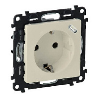 Дизайнерская розетка с заземлением + USB разъем C, слоновая кость, 753235 Legrand, серии Valena Life