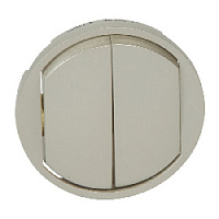 Двойная клавиша выключателя, титан, 068302 Legrand, серия Celiane