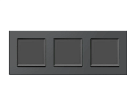 Дизайнерская рамка из термопластика 3 местная, графит мягкое касание, AF220803 Ambrella Volt