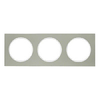 Дизайнерская рамка 3 местная, нержавеющая сталь/полярная белизна, 10132214 Berker, серия R.3