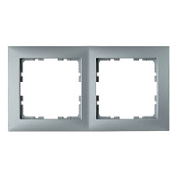 Дизайнерская рамка 2 местная, алюминиевый, матовый, 10129939 Berker, серия S.1