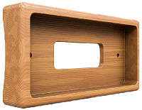 Рамка на бревно "Бланка" 3 местная, прямоугольник, ясень натуральный, GE72727-38 МезонинЪ