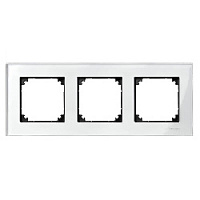 Дизайнерская рамка 3 местная, бриллиант, стекло, MTN404319 Schneider Electric, серия Merten System M-Elegance