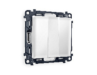 Комплект механизма 3-кл выключателя, белый матовый, MA125010 Ambrella Volt, трехклавишный