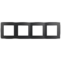 Дизайнерская рамка 4 местная, антрацит, Б0014775 Эра, серия 12