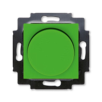 Дизайнерский светорегулятор, зеленый / дымчатый черный, 2CHH942247A6067 ABB, серия Levit