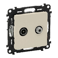 Дизайнерская розетка TV-SAT оконечная, слоновая кость, 753562 Legrand, серия Valena Life