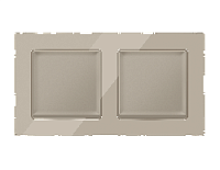 Дизайнерская рамка из натурального стекла 2 местная, серо-бежевый, AF380602 Ambrella Volt