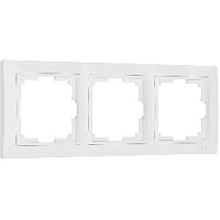 Дизайнерская рамка 3 местная, белый, поликарбонат, W0032001 Werkel