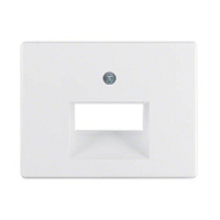 Центральная панель двойной розетки UAE, полярная белизна, глянцевый, 14090069 Berker, серия Arsys