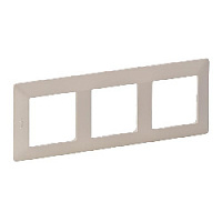 Дизайнерская рамка 3 местная, слоновая кость, 754043 Legrand, серия Valena Life
