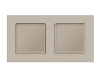 Дизайнерская рамка из термопластика 2 местная, серо-бежевый матовый, AF220362 Ambrella Volt