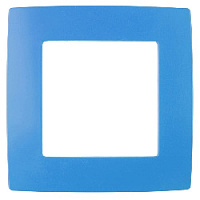 Дизайнерская рамка 1 местная, голубой, Б0019393 Эра, серия 12