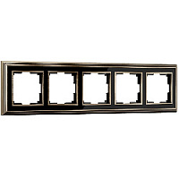 Дизайнерская рамка 5 местная, бронза / черный, алюминий, акрил, W0051328 Werkel