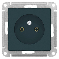 Дизайнерская розетка без заземления, изумруд, ATN000841 Schneider Electric, серия Atlas Design