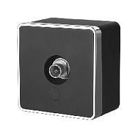 Дизайнерская розетка ТВ, черный хром, W5083035 Werkel, оконечная, серия Gallant