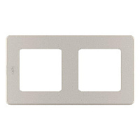 Дизайнерская рамка 2 местная, шампань, 673948 Legrand, серия Inspiria