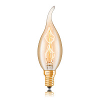 Ретро лампа накаливания CF35 F4, E14, золотая, 052-078 Sun Lumen
