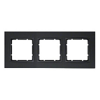 Дизайнерская рамка 3 местная, антрацитовый, матовый, 10136626 Berker, серия B.7