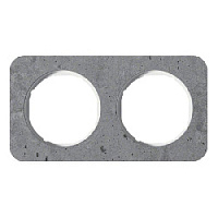 Дизайнерская рамка 2 местная, бетон/полярная белизна, 10122379 Berker, серия R.1