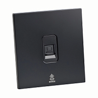 Дизайнерская розетка компьютерная RJ45 кат. 6 Aura Черный уголь, BABIRJ456 Bonze