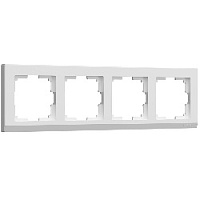 Дизайнерская рамка 4 местная, белый, поликарбонат, W0041801 Werkel