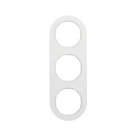 Дизайнерская рамка из акрила 3 местная, полярная белизна, 10132089 Berker