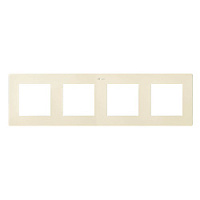 Дизайнерская рамка 4 местная, слоновая кость, 2400640-031 Simon, серия 24 Harmonie