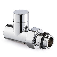 Дизайнерский клапан запорный прямой для радиатора 1/2" хром 0779-1500C000 S.R.Rubinetterie