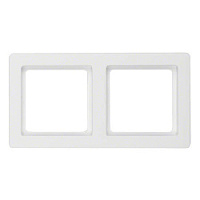 Дизайнерская рамка 2 местная, полярная белизна, с эффектом бархата, 10126089 Berker, серия Q.1