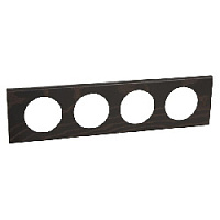 Дизайнерская рамка 4 местная, венге, 069204 Legrand, серия Celiane