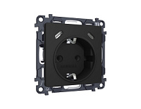 Комплект механизма электрической розетки 2USB С+C 20W с/з на винтовых зажимах, черный матовый, MA810510 Ambrella Volt