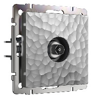 Дизайнерская розетка ТВ, серебряный, W1283006 Werkel, оконечная, серия Hammer
