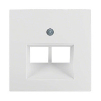 Центральная панель двойной розетки UAE, полярная белизна, глянцевый, 14098989 Berker, серия S.1
