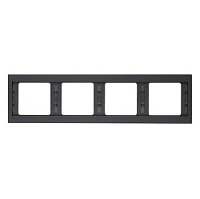 Дизайнерская рамка 4 местная, антрацитовый, матовый, 13837006 Berker, серия K.1