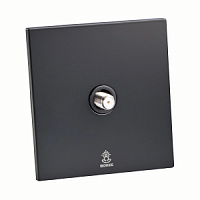 Дизайнерская розетка TV/SAT Aura Черный уголь, BABS Bonze