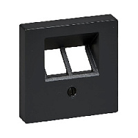 Центральная плата двойной розетки RJ-11 или R-J45, антрацит, MTN298014 Schneider Electric, серия Merten System M