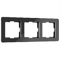 Дизайнерская рамка 3 местная, черный, акрил, W0032708 Werkel